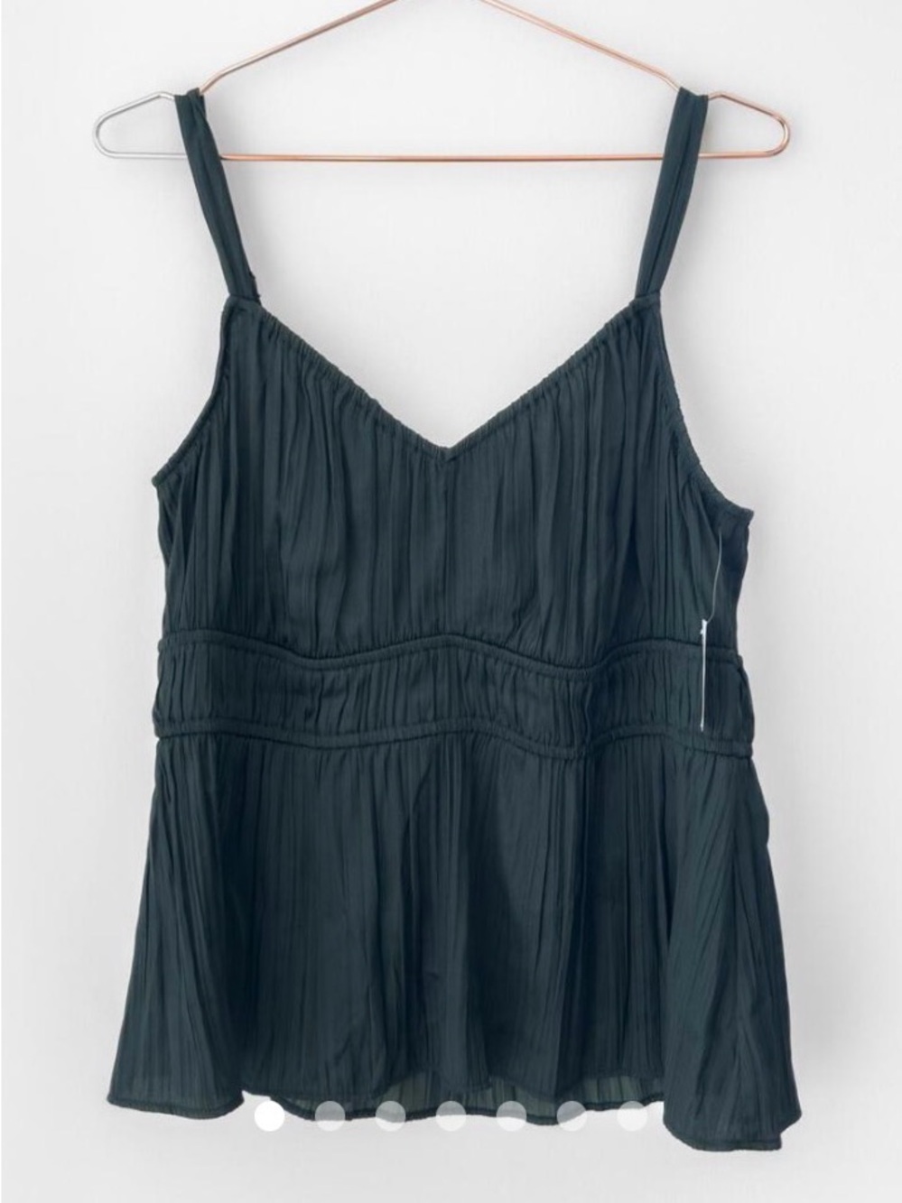 Old Navy Dark Teal Pleated V-Neck Camisole
